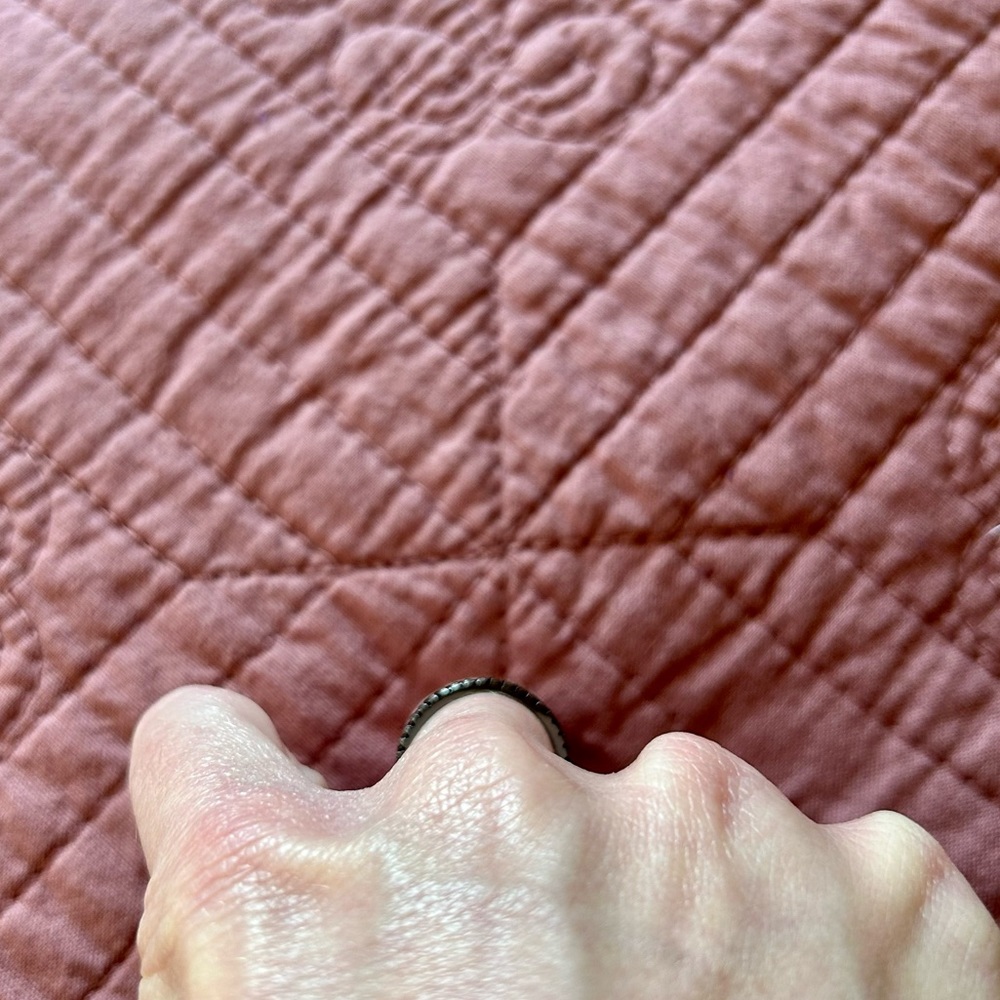 Black Stacked Beaded Women's Ring - Picture 7 of 12